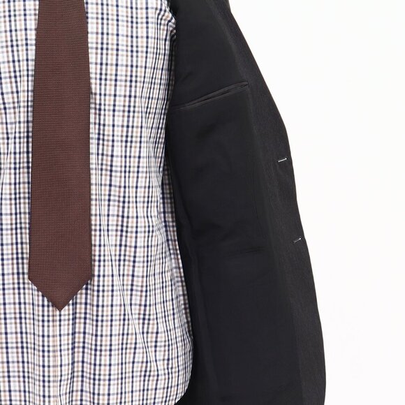 Hugo Boss 42L Gray Striped 2-Button Sport Coat Blazer Jacket G398 - Picture 10 of 11